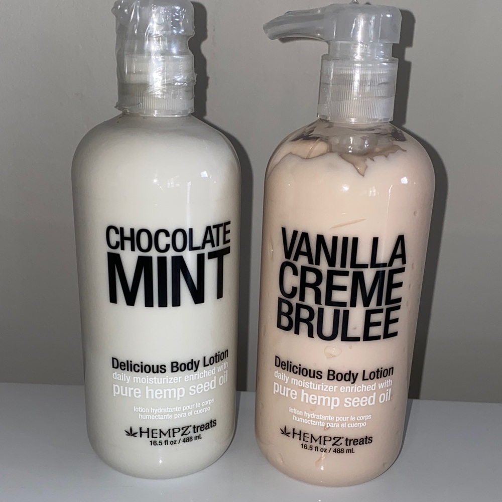 Hempz Chocolate Mint & Vanilla Creme Brulee &  Body Lotion